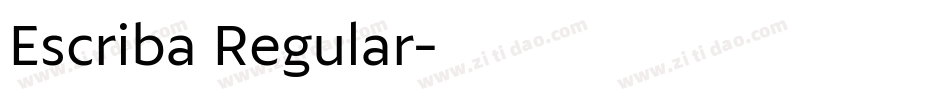 Escriba Regular字体转换